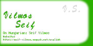 vilmos seif business card